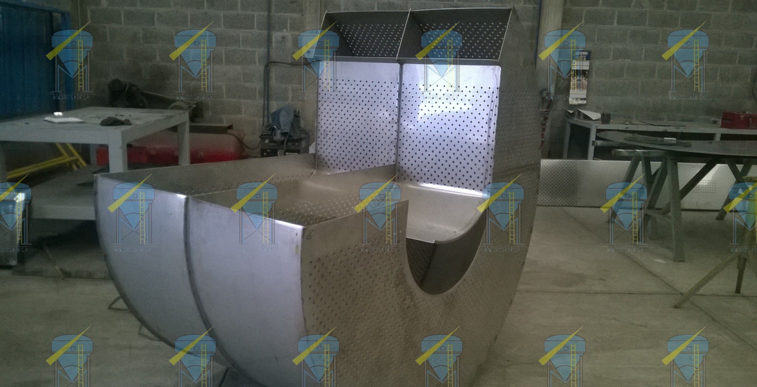 Tina de acero inoxidable para textiles